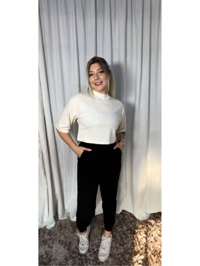 T-shirt Nicolly com a manga oversized