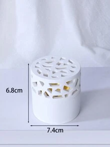 1pc Cute Hollow Aroma Diffuser, Small Gift, Resin White & Beige Home Decor