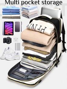 New Large Capacity Dual Shoulder Laptop Backpack, Computer Bag For Travel, Sports, Weekends - Fits Notebook, Stylish & Casual Design, Great Gift For Friends, Family, Birthdays, Holidays Christmas Thanksgiving Gifts For Men Funny Gifts Vacation Boyfriend Gifts Multi-Functional Outdoor Portable Fashionable Casual Student Hiking Dad Gifts Bag For Men Travel Essentials Holiday Essentials School Bag Camping Travel Bag Gym Bag Sports Bag Bags Summer Back To School Beach Bag Beach Laptop Case The Sporty Life Summer Bag Springbreak Bag Pack Hiking Bag Weekend Bag Backpacks Travel Must Haves Large Bag Step Into Spring - Multicolor - View 6