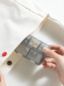 1pc Portable Pill Case, Dual Layer Small Medicine Box Organizer, 10 Compartment Transparent Sealed Pill Container, Moisture-Proof Vitamin Organizer, Reusable Pill Box For Men & Women, Suitable For Medication, Vitamins, Supplements, Travel, Office, School - Multicolor - View 8