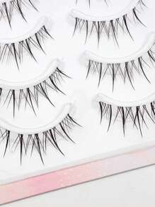 10 件泰国化妆品卡通小恶魔假睫毛，透明隐形睫毛串可重复使用全条睫毛条睫毛，睫毛，睫毛，假睫毛 - 自然纖長款 - 查看 7