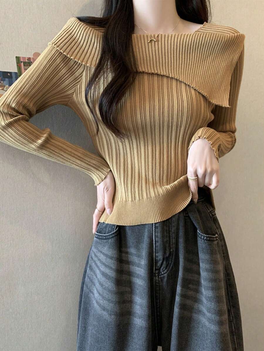 オフショルダーニットセーター main image 0