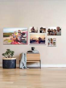 1 件定制个性化照片肖像艺术品帆布印刷品，为爱人、家人、朋友、庆典场合定制照片礼物，适合情人节、婚礼、父亲节、母亲节、感恩节 - 彩色 - 查看 6