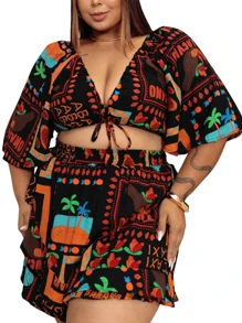 Vesti Sp Plus Size Co-Ords - Black - View 1