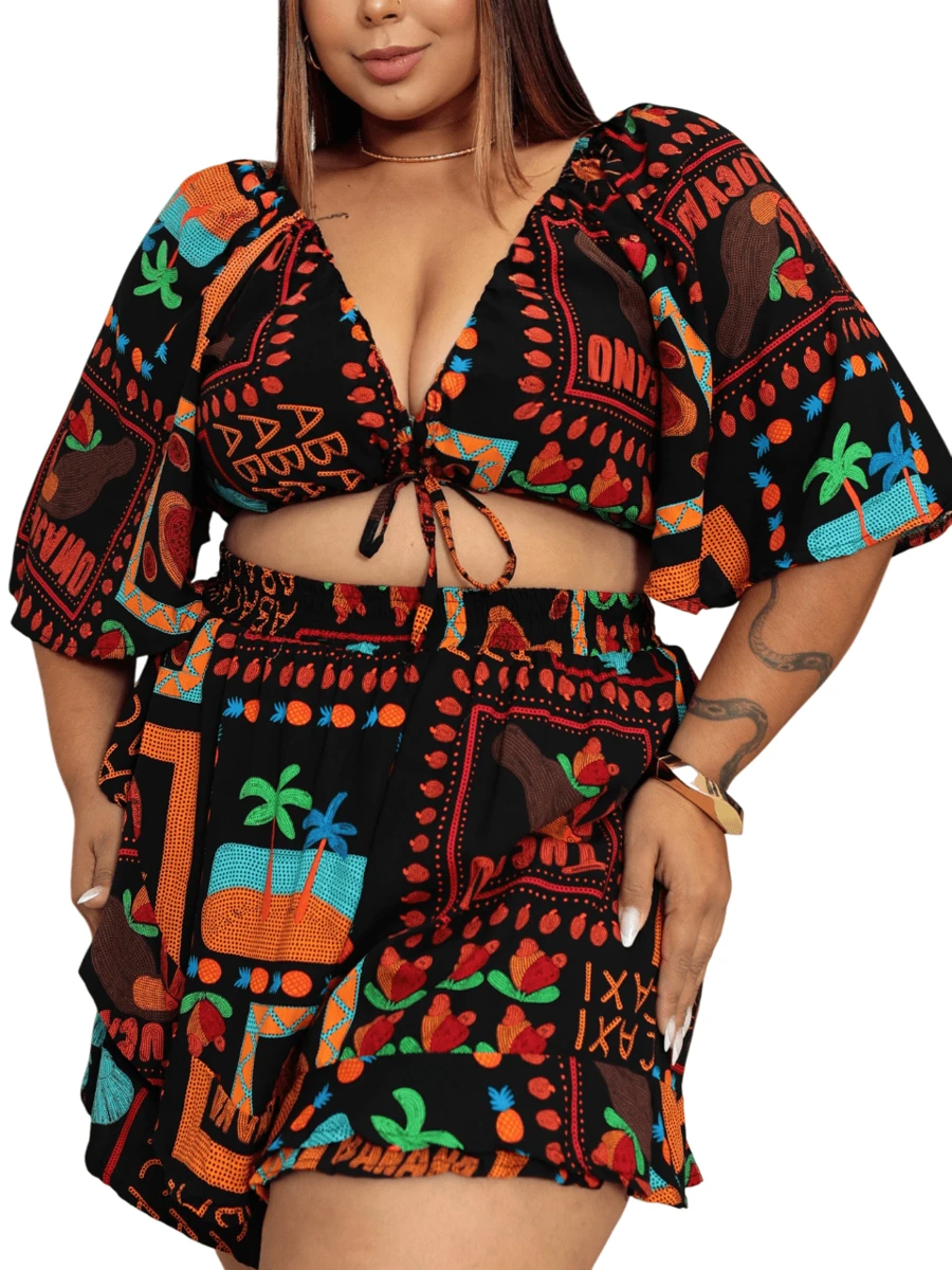 Vesti Sp Plus Size Co-Ords - Black - View 1