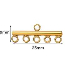 5 Stücke goldene Edelstahl mehrschichtige Ketten Verschlüsse, Ohrringverschlüsse, Kettenglieder für DIY Armbänder und Schmuckherstellung, nicht verblassend
