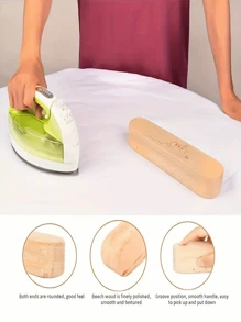 Prensa de madera para costura, 1 rodillo de costura y juego de herramientas de acolchado y costura: ideal para alisar y prensar costuras, adecuado para sastres y artesanos expertos
