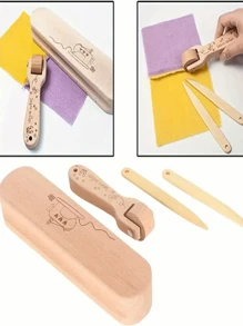 Prensa de madera para costura, 1 rodillo de costura y juego de herramientas de acolchado y costura: ideal para alisar y prensar costuras, adecuado para sastres y artesanos expertos