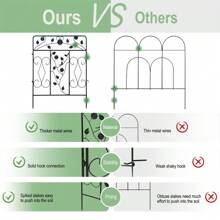 X Metal Garden Lawn Edge Pet Dog Barrier Path Border Fence Yard Plant Protector - 1 - View 10