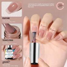Set di smalti gel in 6 colori, inclusi bianco latte, rosa trasparente, nude, marrone, trasparente. Gel soak-off UV per unghie fai-da-te, collezione monocromatica definitiva per donne e ragazze