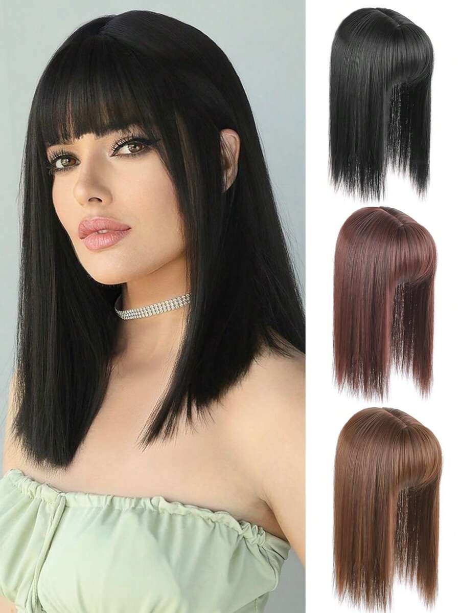 Tóc nối kẹp bằng sợi tổng hợp thời trang dành cho nữ dành cho mọi loại tóc - Dễ dàng và tức thì tăng thêm độ phồng bằng kẹp chống trượt để sử dụng hàng ngày và dự tiệc - Lấy lại sự tự tin với độ dày tóc tự nhiên