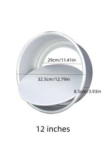 1 khuôn bánh tròn bằng hợp kim nhôm có đáy tháo rời, dụng cụ làm bánh, đường kính 2-14 inch. - Bạc - Xem 9