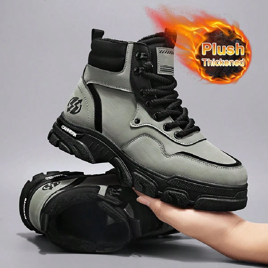Men's Shoes Fall New Fashion Shoes High Help Work Shoes Fashion Non-Slip Shoes Men's Casual Boots