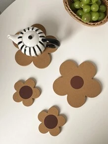 CMYD Studio 1 件/套向日葵软木垫，多功能隔热杯垫套装，适用于餐桌、碗、杯子、锅、牛排盘、茶壶、咖啡杯、餐具