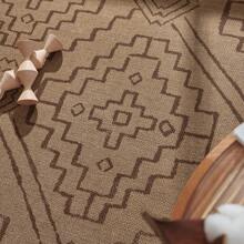 Area Rug  Entryway  Boho Chic Jute Rug Indoor Outdoor Floor Cover Print Geometric Rug  Foldable Accent Rug For Living Room Bedroom Dining Room Patio Garden