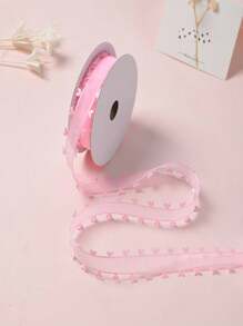 1pc 5 Yards 2.5cm Valentine's Day Heart Pattern Organza Ribbon DIY Craft Supplies Bowknot