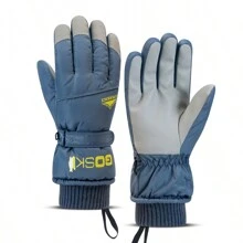 1 Paio di guanti da sci da uomo di alta qualità per l'inverno, resistente al freddo fino a -20°C, termoisolato, spesso e caldo, sensibile al touch screen, adatto per ciclismo, motociclismo, escursioni invernali