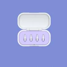 4 Packungen Stift-/Kugelschreiber Spitzen mit Aufbewahrungsbox kompatibel mit Apple iPad Pencil 1/2, kompatibel mit iPad Stylus Pen Ersatz Spitzen in edler Box, 4 Stück (Spitzen enthalten)