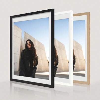 1/3pcs 30x40cm Wooden Wall Art Photo Frames, Fits 28x38cm Photos, Available In Black And Multiple Colors, Excludes Photo Card And Paper Gifts Birthday Graduation