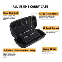 游戏配件收纳包 游戏装备收纳袋 Switch配件收纳包 大容量旅行便携手提包 游戏配件 旅行配件 防水省空间 学校 大学 电子包 移动电源 便携式充电器 充电器盒 耳机盒 数据线包 数据线收纳袋 数码相机 相机包 相机包 大炮 - 黑色 - 查看 5