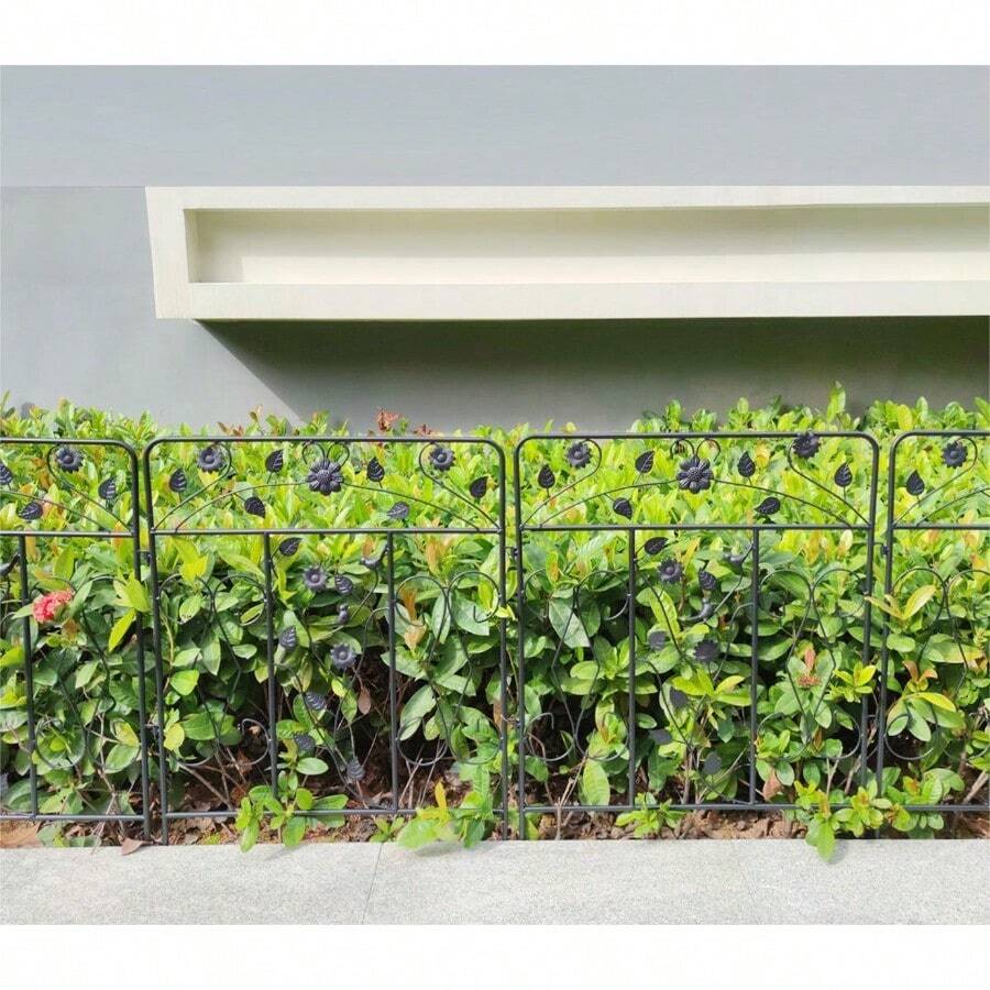 X Metal Garden Lawn Edge Pet Dog Barrier Path Border Fence Yard Plant Protector - 1 - View 1