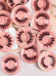 MAGEFY 20Pairs CC Curl Natural Cross Full Mixed Style False Eyelashes,Fluffy Slim For Everyday Use Manga Eyelashes, Travel Essentials - Hitam - View 5