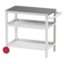 Outdoor Prep Grill Cart, Honeycomb Style Wear-Resistant Tabletop With High Load-Bearing Portable BBQ Cart, HDPE Durable Frame 3-Tier Storage Cart