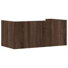Stylish Brown Oak Wall Shelf 70.5x35x30.5 Cm Durable Engineered Wood Storage Solution - Brown - View 5