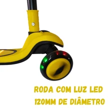 Patinete Infantil dobrável com Led 3 rodas até 50Kg Dream Light Azul