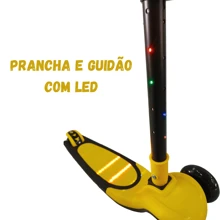 Patinete Infantil dobrável com Led 3 rodas até 50Kg Dream Light Azul