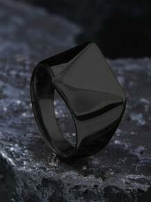 Anillo personalizado de acero inoxidable grabado para hombres, regalo de aniversario o festivo
