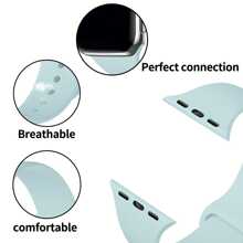 Pasek silikonowy sportowy kompatybilny z paskiem 40 mm 38 mm 41 mm 44 mm 45 mm 46 mm 42 mm 49 mm M/L Kobiety Mężczyźni, turkusowy miękki pasek na nadgarstek wodoodporny wymienny pasek sportowy kompatybilny z serią Ultra SE 11 10 9 8 7 6 5 4 3 2 1, jako prezent dla uczniów wracających do szkoły - Jasnoniebieski - Zobacz 3