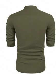 Men Shirts - Yeşil - Görünüm 5
