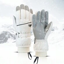 1 Paio di guanti da sci da uomo di alta qualità per l'inverno, resistente al freddo fino a -20°C, termoisolato, spesso e caldo, sensibile al touch screen, adatto per ciclismo, motociclismo, escursioni invernali