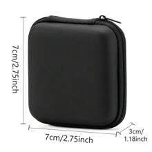 Proteção para fone de ouvido Organizador de cabo compacto Estojo quadrado Mini bolsa portátil com zíper para fone de ouvido/USB Bolsa de armazenamento Organizador de cabo de dados USB Bolsa portátil Caixa de armazenamento de itens pequenos