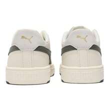Puma Serve Pro Lite 运动鞋，皮革鞋面，带跑道设计，男女低帮休闲鞋，374902-13 - 米白色-墨綠色-金色 - 查看 4