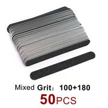 50pcs Replaceable Emery Boards, Reusable And Washable Sand Paper, 100/180/240 Grit (Stainless Steel Plates Sold Separately) - Black - View 15