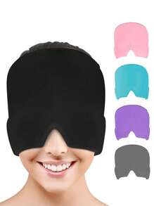 1pc Single Layer Gel Ice Pack Headache Migraine Relief Cap With Stretchable And Adjustable Design For Cold & Hot Therapy To Alleviate Headaches, Unscented, Use Without Power, Battery-Free - Effective For Tension, Stress, Fever, Fatigue Relief