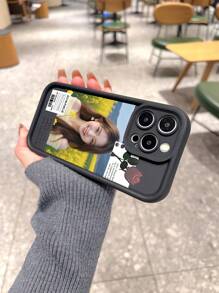 Aangepaste foto's doorzichtige telefoonhoes compatibel met 16 15 14 13 12 11 PromaxMini SE 7 8 XR S24 cadeau-idee Voeg foto's/herinneringen toe aan telefoonhoesje Personaliseerbaar