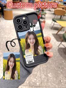 Aangepaste foto's doorzichtige telefoonhoes compatibel met 16 15 14 13 12 11 PromaxMini SE 7 8 XR S24 cadeau-idee Voeg foto's/herinneringen toe aan telefoonhoesje Personaliseerbaar