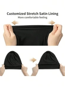 3 件套缎面丝绸衬里睡眠帽可调节发套，适用于女士男士卷发无檐便帽，宽松睡帽，病人护理