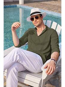 Men Shirts - Yeşil - Görünüm 3
