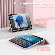 iPad 平板电脑保护套兼容 iPad 11 代 iPad Pro 11.0 英寸 2018 2020 2021 2022 2024 2025 Air 1 2 3 4 5 6 10.2 10.5 英寸 iPad 5 6 7 8 9 10 代 10.9 英寸 Pro 13.0 英寸 2024 iPad Pro 12.9 英寸 2018 2020 2021 2022 iPad Mini 1 2 3 4 5 6，磁性支架睡眠唤醒保护套 - 粉色 - 查看 5