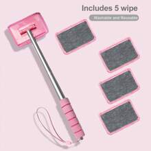 Scheibenwisch-Reinigungswerkzeug (1 Tuch, 3 Tücher, 5 Tücher) - Mikrofasertuch, Auto-Fensterreiniger Bürste - abnehmbarer Griff, Auto Glaswischer, Innenausstattung Zubehör, Auto Reinigungskit, Auto Fensterreiniger, Scheibenwischerreiniger