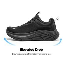 Men's ActiveBreeze Running, Walking, And Tennis Shoes - Comfortable Cushioned Sneakers For Gym Workouts And Jogging - Black - View 5