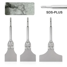 Escarificador de piso tipo SDS Plus de 3 a 6 pulgadas, herramienta de cincel para eliminación de azulejos con mango largo, de uso rudo, para taladros rotatorios, rasqueta para mortero de albañilería - Color de la foto - Ver 2