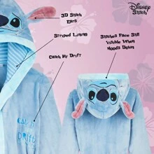 Disney Dressing Gown Lilo And Stitch Robe Gift - Blue - View 4
