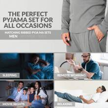 City Comfort Family Matching Christmas Pyjama 2 Piece Cosy Loungewear Set Couples Xmas PJ Festive Gift - Grey - View 3