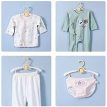 20-5 piezas Perchas de plástico antideslizantes, perchas para armario con diseño antideslizante, aptas para ropa de recién nacido, pantalones de niño pequeño, perchero, almacenamiento y organización