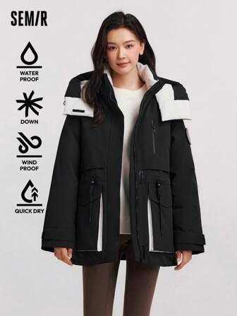 SEMIR 女士外套，防风、防水、温暖冬季夹克，户外舒适